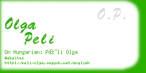 olga peli business card